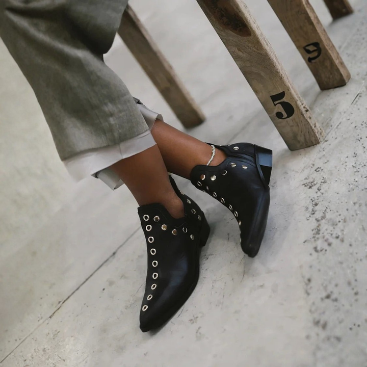 Piper - Pointed Studded Ankle Boot