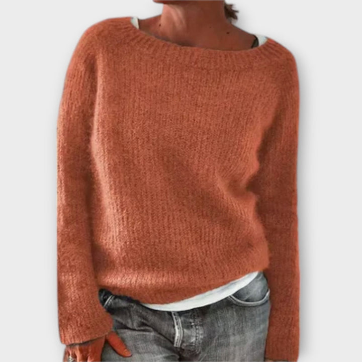 Madeline – Solid Color Knit Sweater