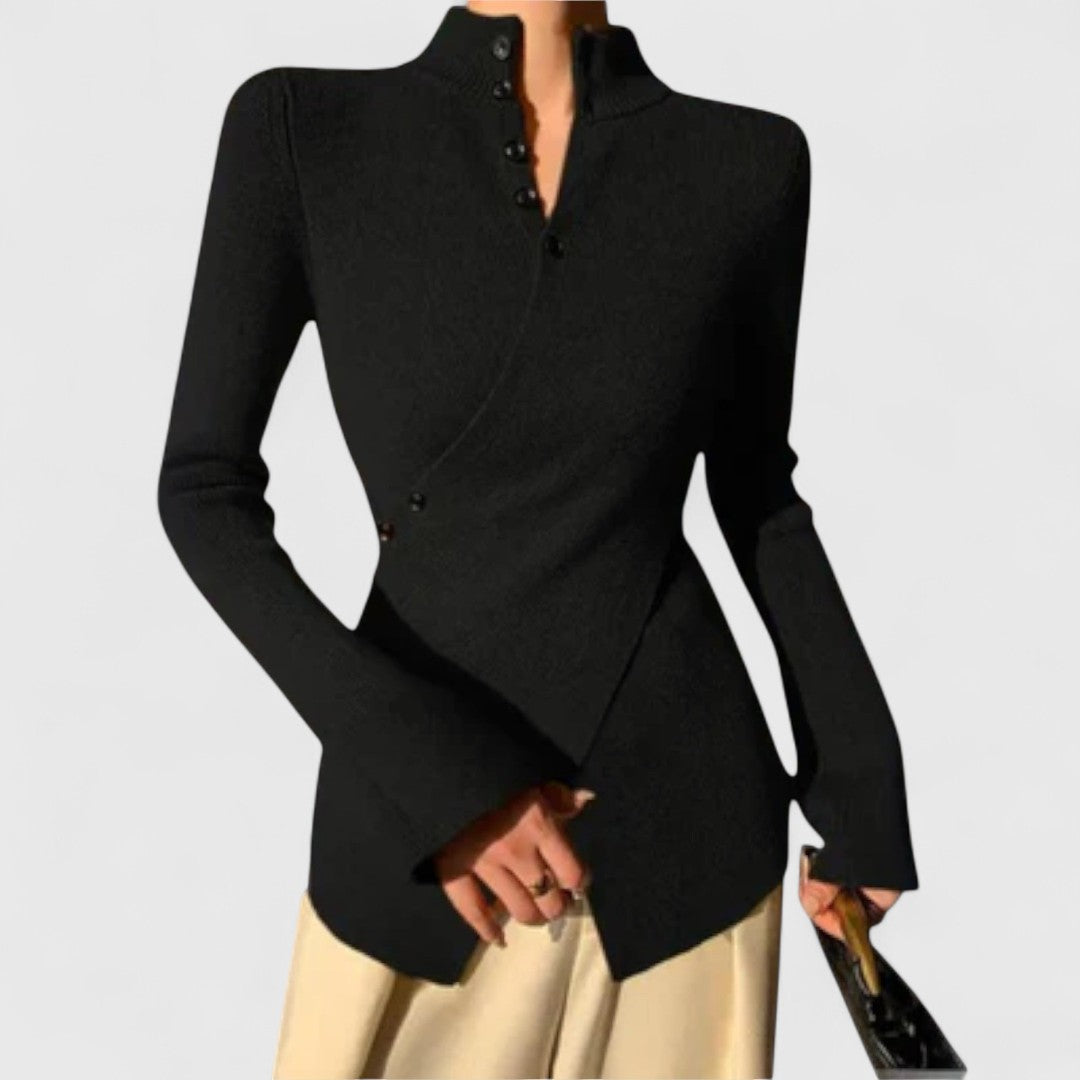 Katherine – Elegant Cotton Knit Sweater