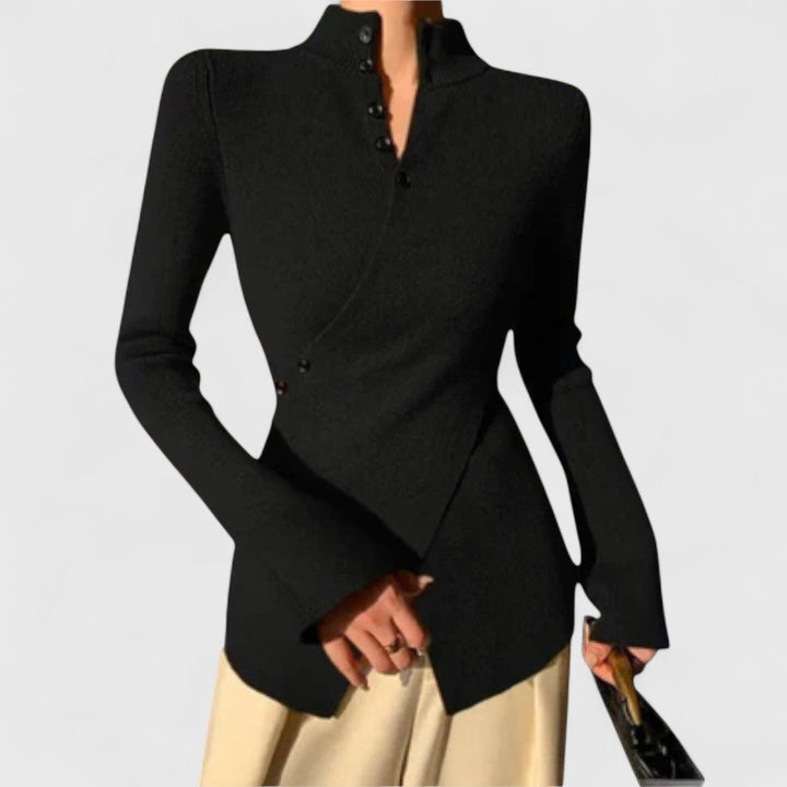 Katherine – Elegant Cotton Knit Sweater