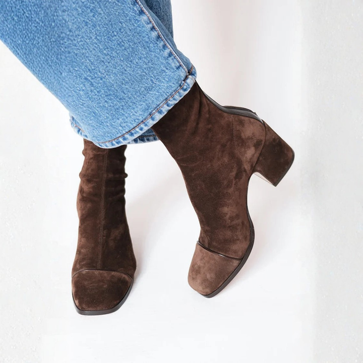 Charlotte - Square Toe Heeled Boots