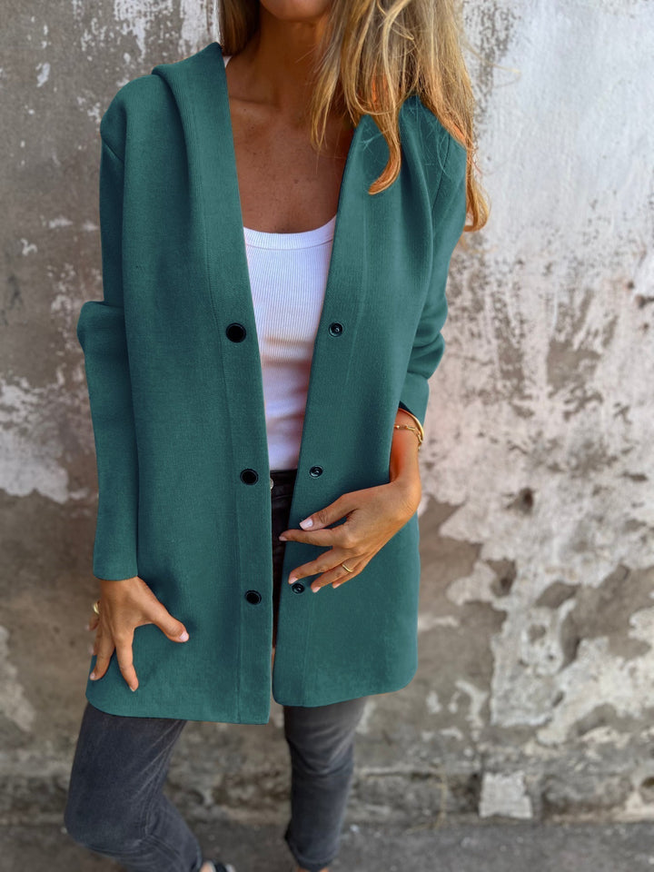 Gertrude - Casual Hoodie Jacket with Buttons