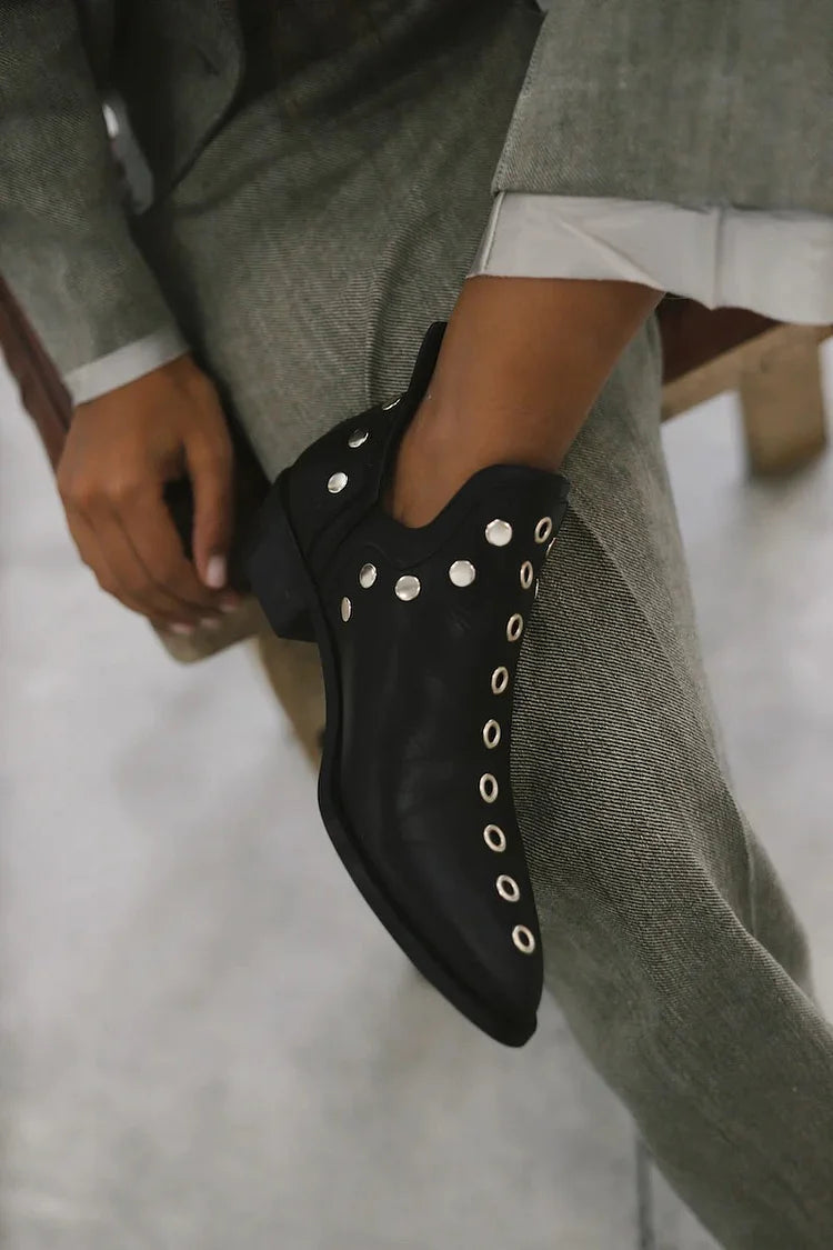 Piper - Pointed Studded Ankle Boot