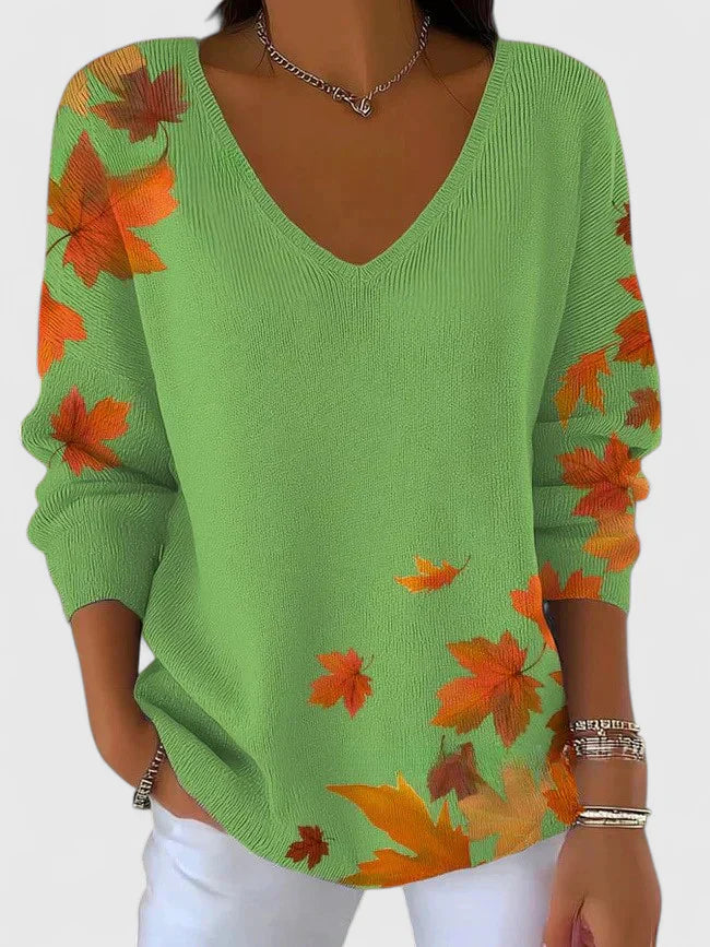 Celinea - Elegant V-Neck Sweater