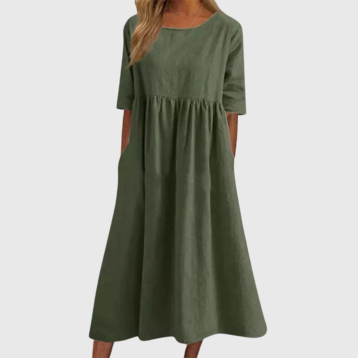 Olivia - Elegant Short-Sleeved Dress