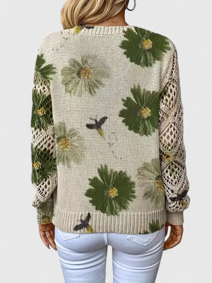 Sarah - Elegant Sweater with floral pattern