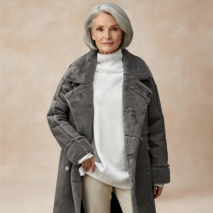Evelina - Warm Teddy Trench Coat