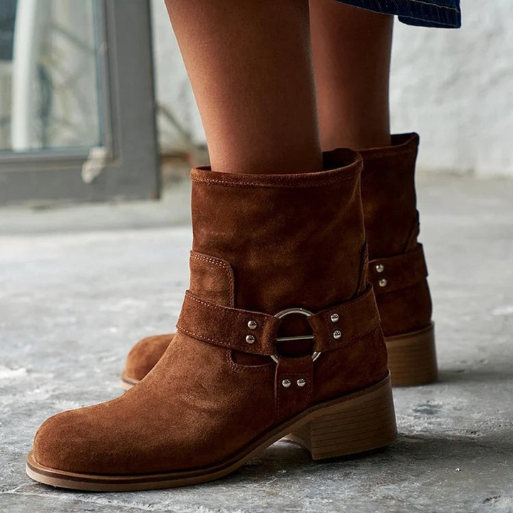 Heloise - Vintage Buckle Ankle Boots