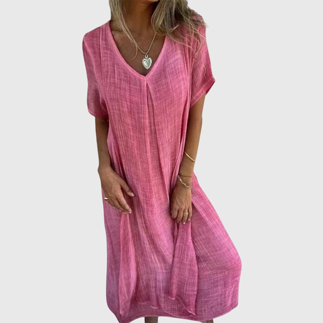 Olivia - Elegant Lightweight V-Neck Dress