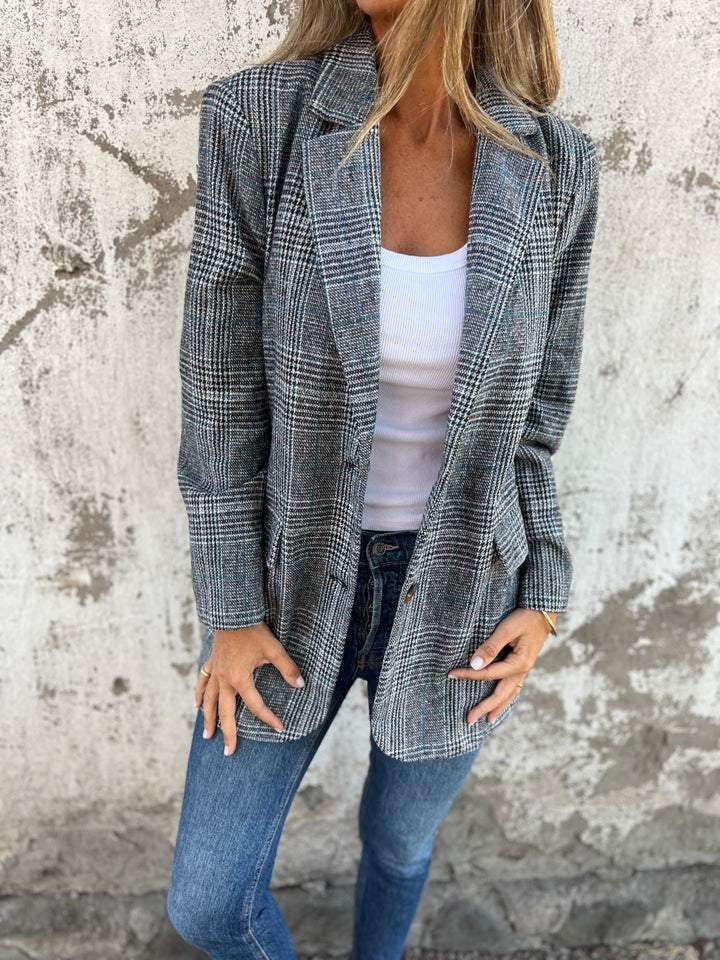 Celeste - Stylish Checked Blazer