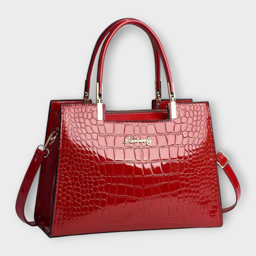 Holland - Glossy Crocodile Pattern Handbag