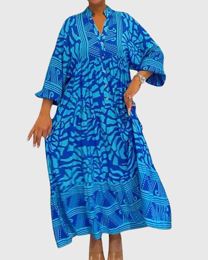 Olivia - Maxi Dress With Elegant Print