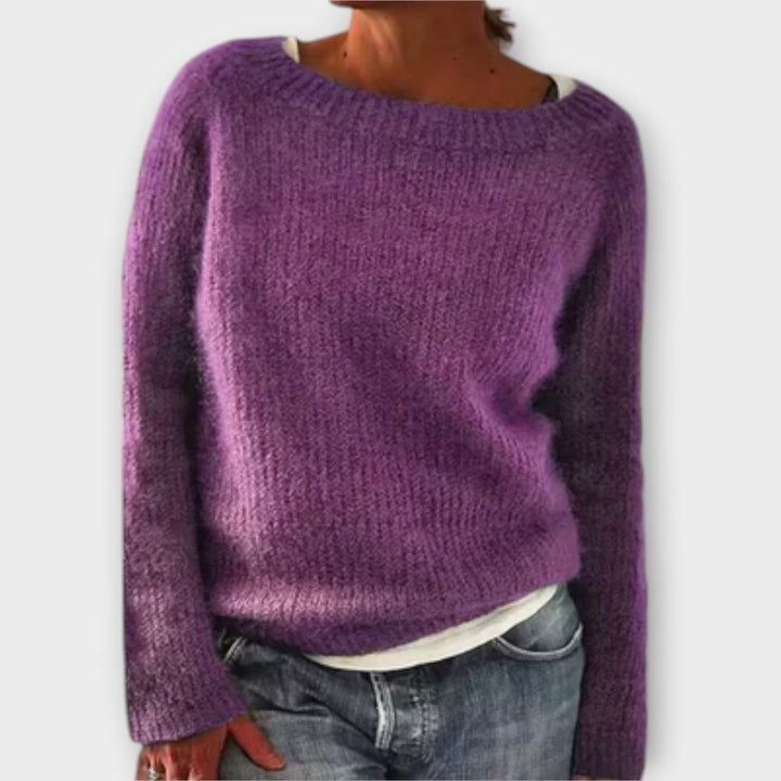 Madeline – Solid Color Knit Sweater
