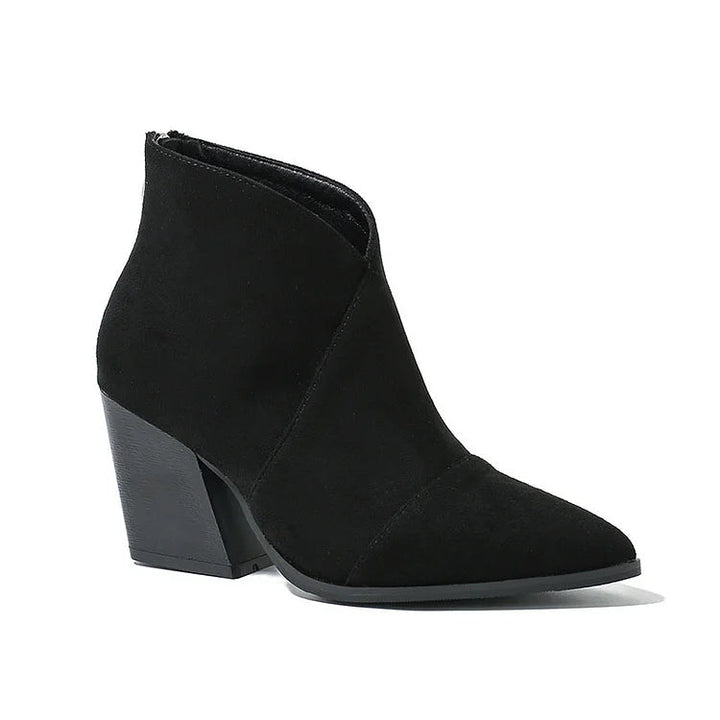 Claire - Pointed Ankle Boot with Suede Effect