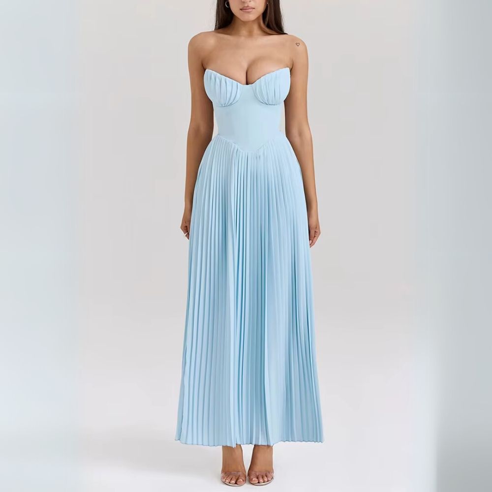 Kalinda - Elegant Pleated Dress