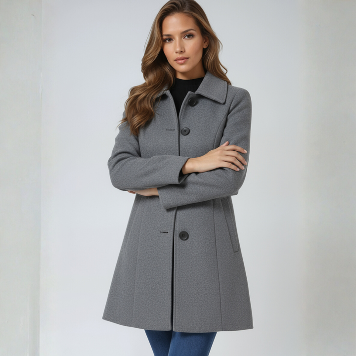 Caroline - Women's Single Breasted Winter Trench Coat
