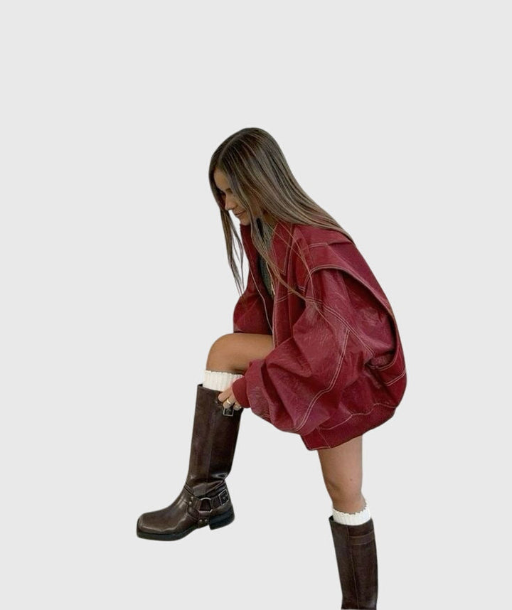 Trinity - Oversized Leather Jacket