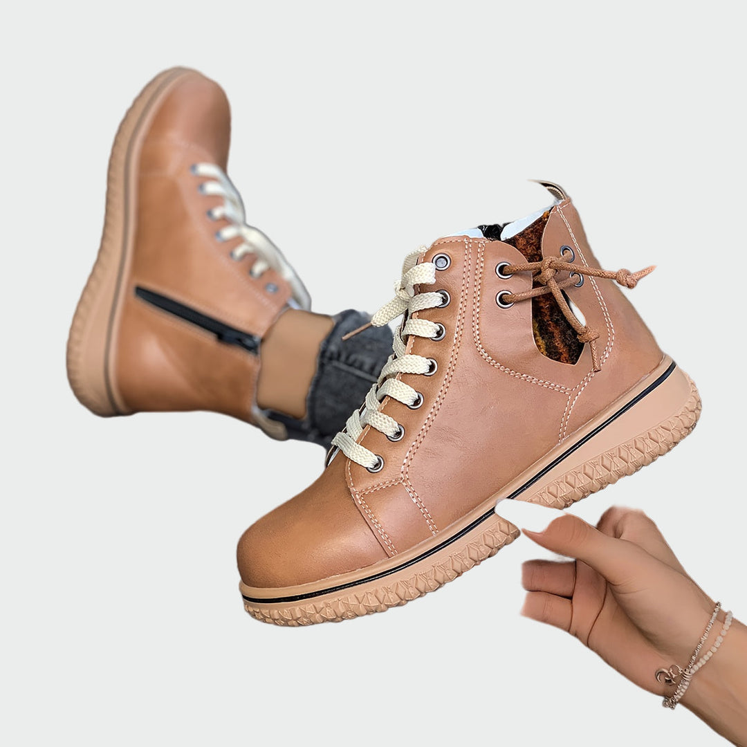 Zara - Orthopedic Leather Ankle Boots