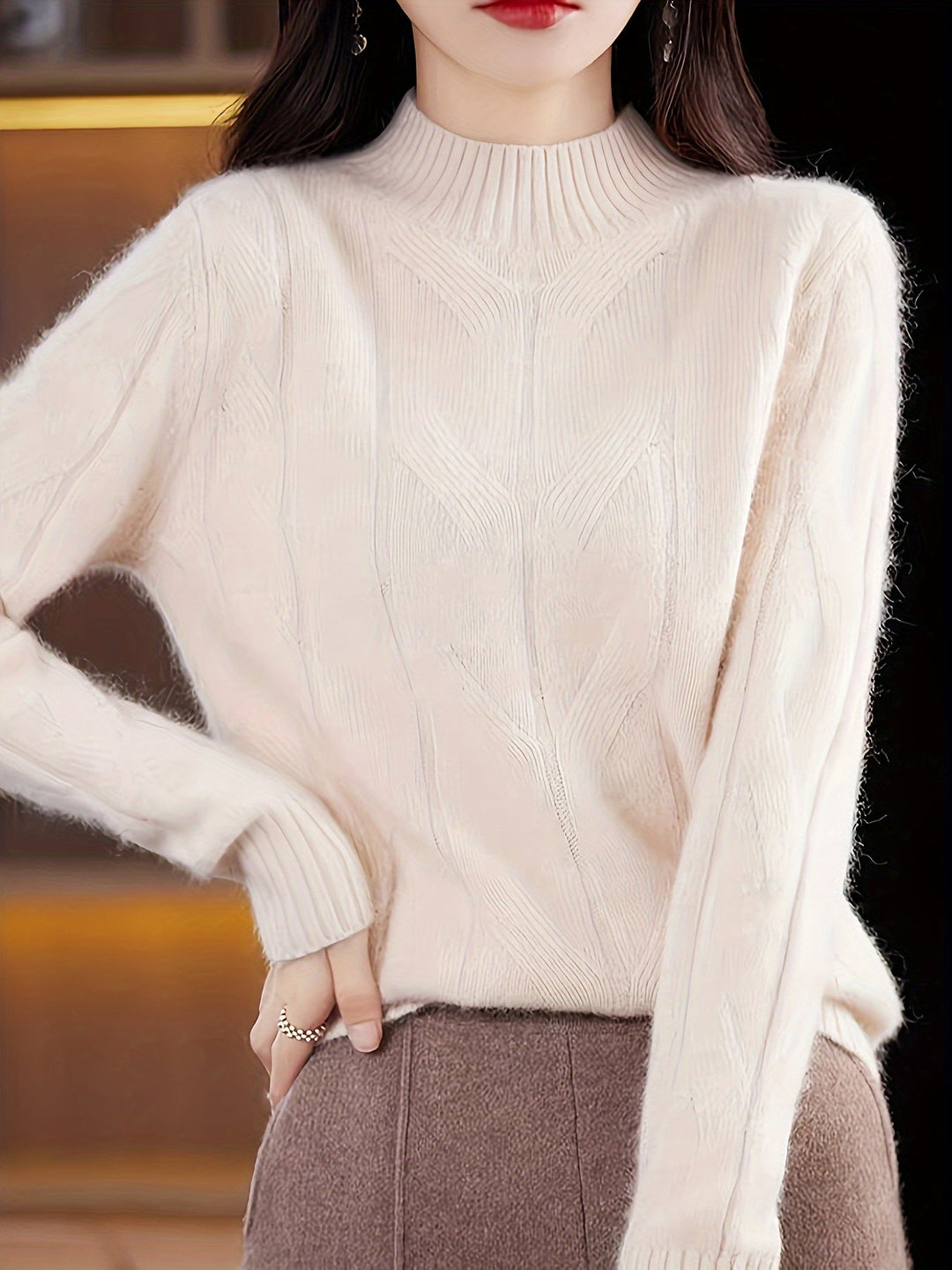 Thalia - Cozy Retro Knit Sweater