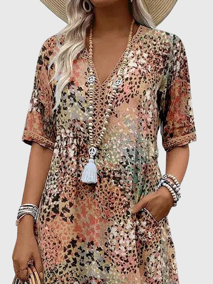 Olivia - Elegant Floral Midi Dress
