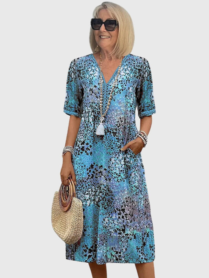 Olivia - Elegant Floral Midi Dress