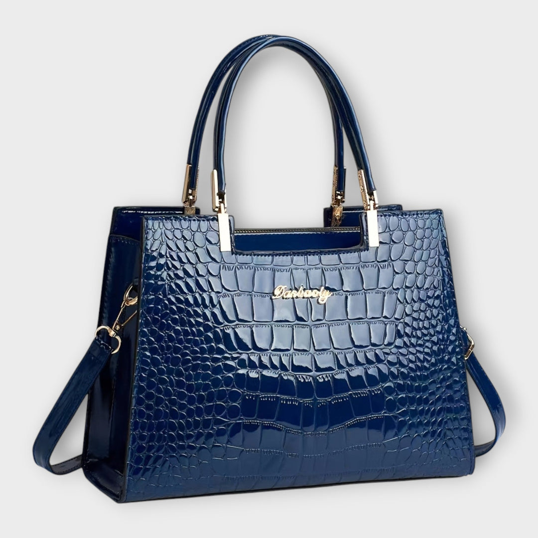 Holland - Glossy Crocodile Pattern Handbag