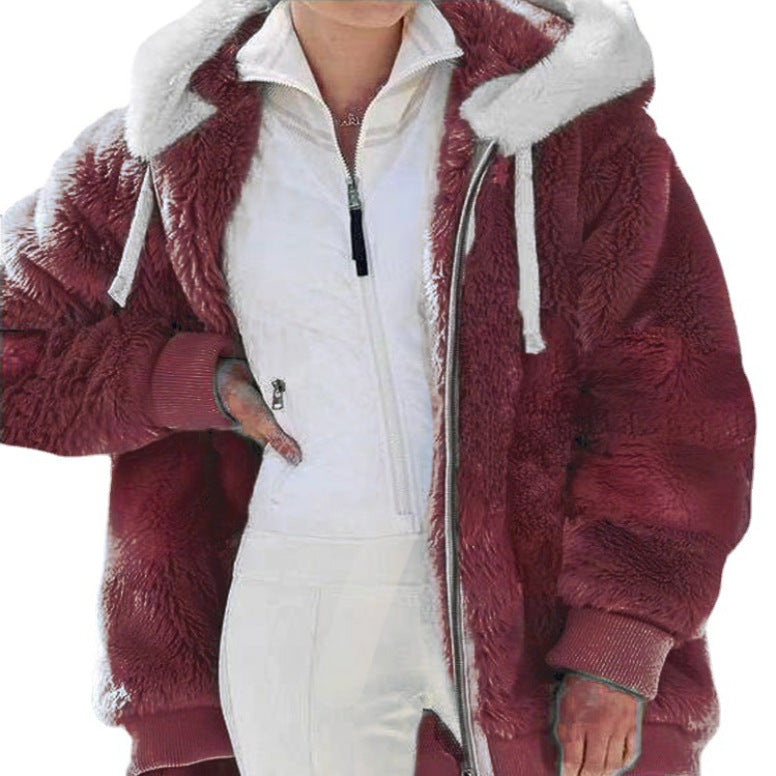 Octavia - Winter Jacket with Hood and Zipper