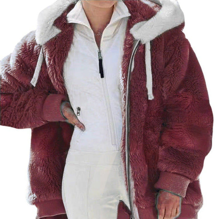 Octavia - Winter Jacket with Hood and Zipper