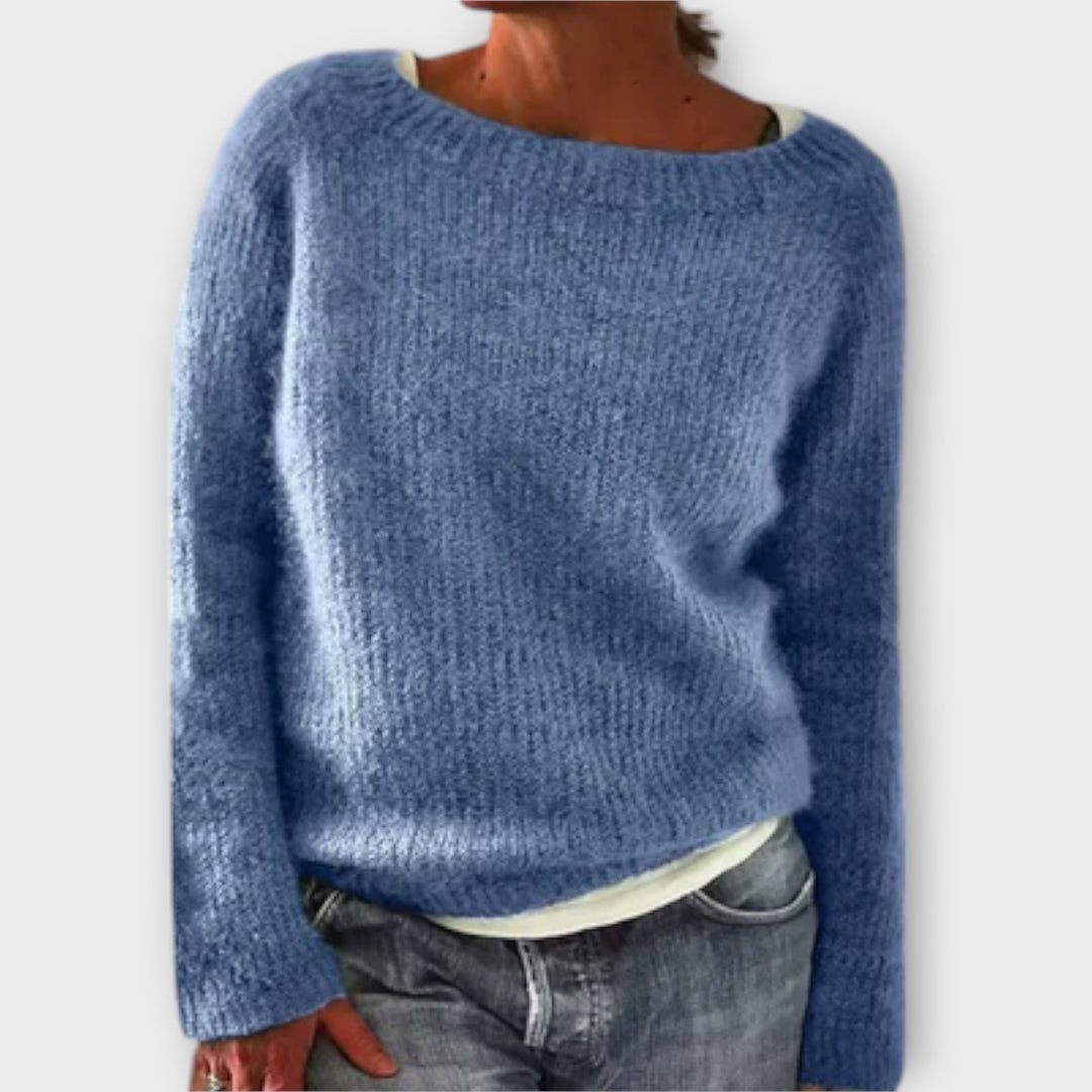 Madeline – Solid Color Knit Sweater