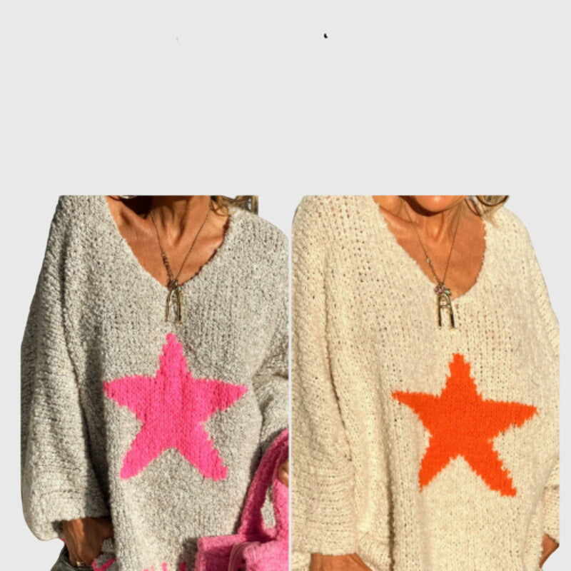 Georgina - V-neck Knit Sweater