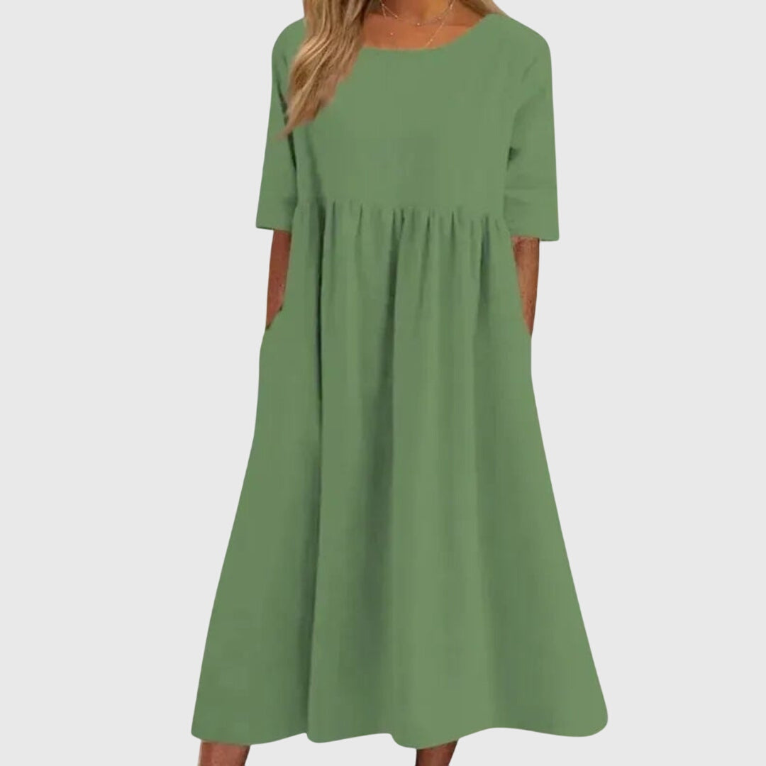 Olivia - Elegant Short-Sleeved Dress