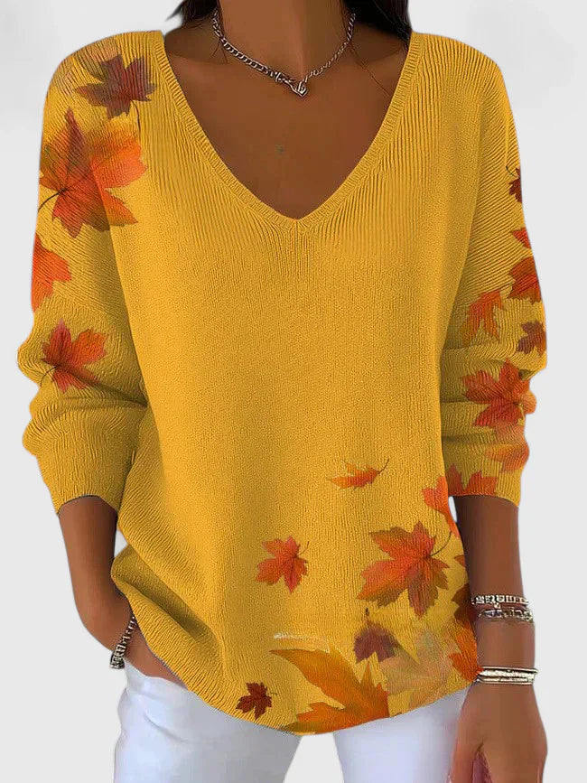 Celinea - Elegant V-Neck Sweater