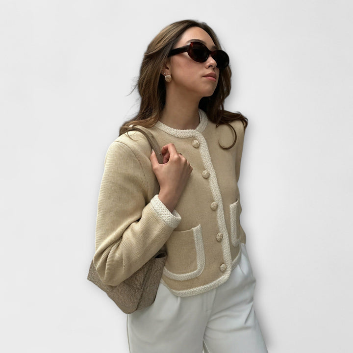 Elina - Elegant Cardigan with Stylish Pocket Accents