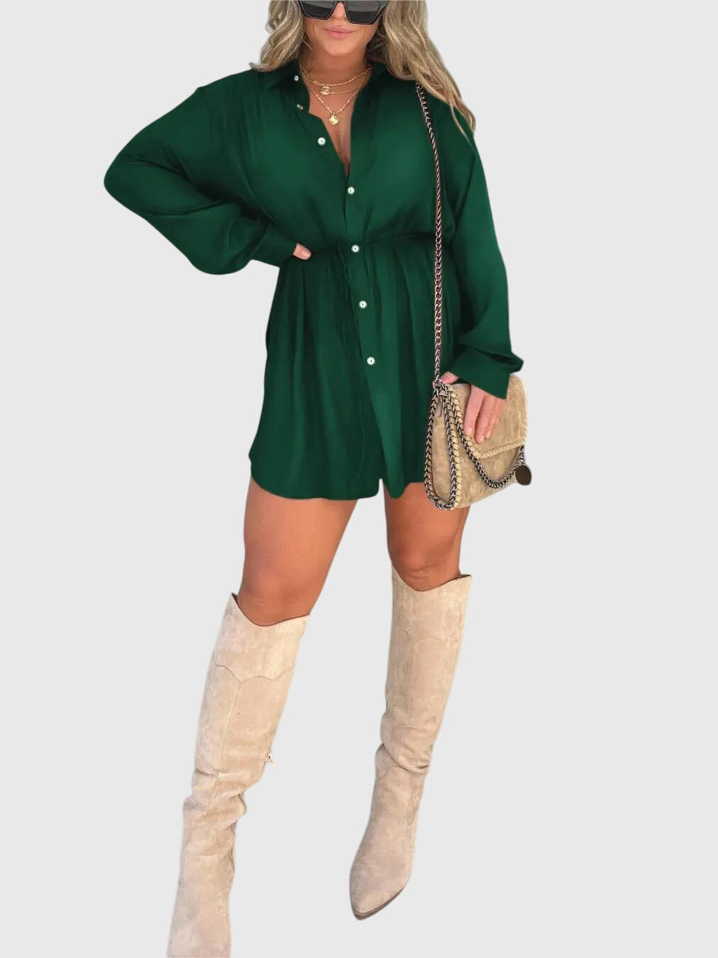 Olivia - Elegant Romper Dress