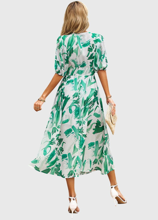 Olivia - Flattering Floral Midi Dress