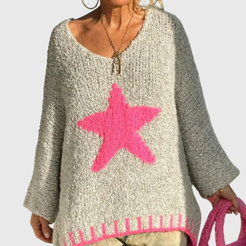 Georgina - V-neck Knit Sweater