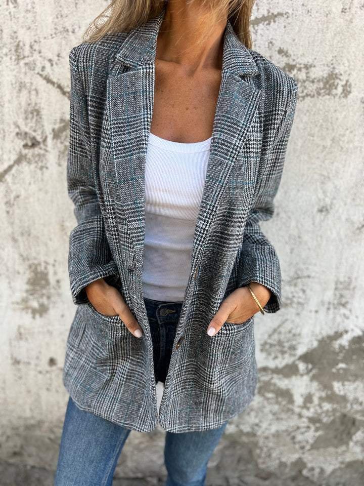 Celeste - Stylish Checked Blazer
