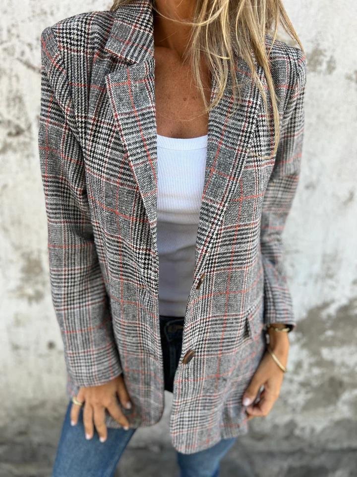 Celeste - Stylish Checked Blazer