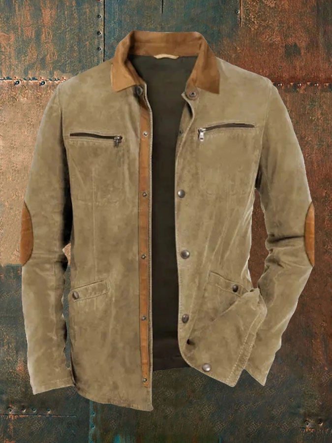 Stephen - Vintage Western Casual Zip-Up Jacket