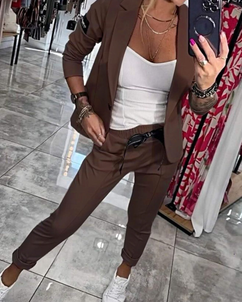 Constance - Elegant Two-Piece Blazer & Pant Set