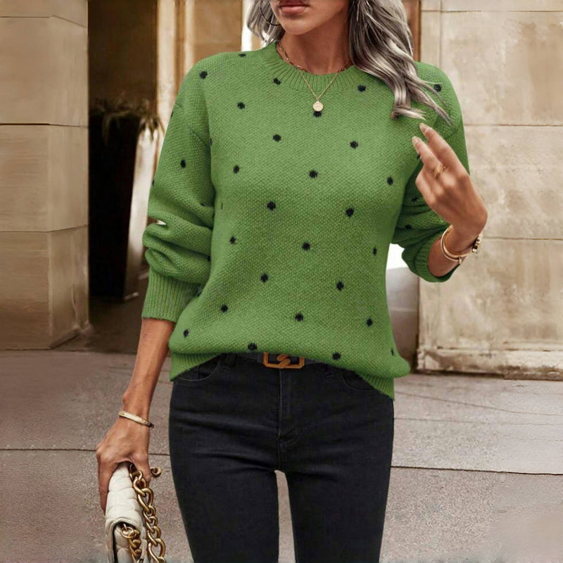 Margot - Elegant Polka Dot Sweater