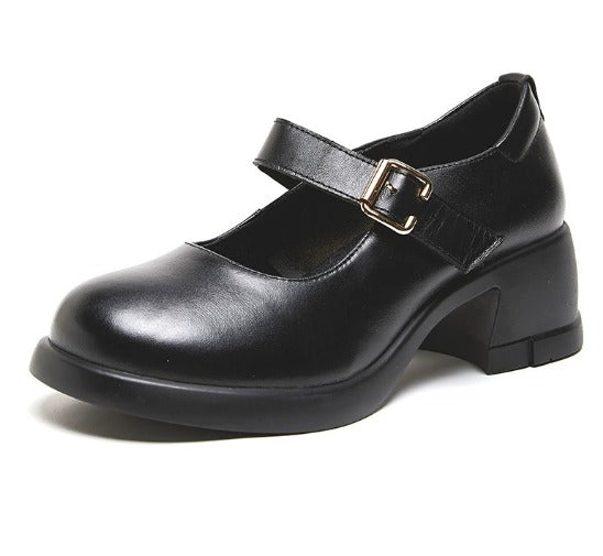 Clara - Agnes Leather Mary Janes