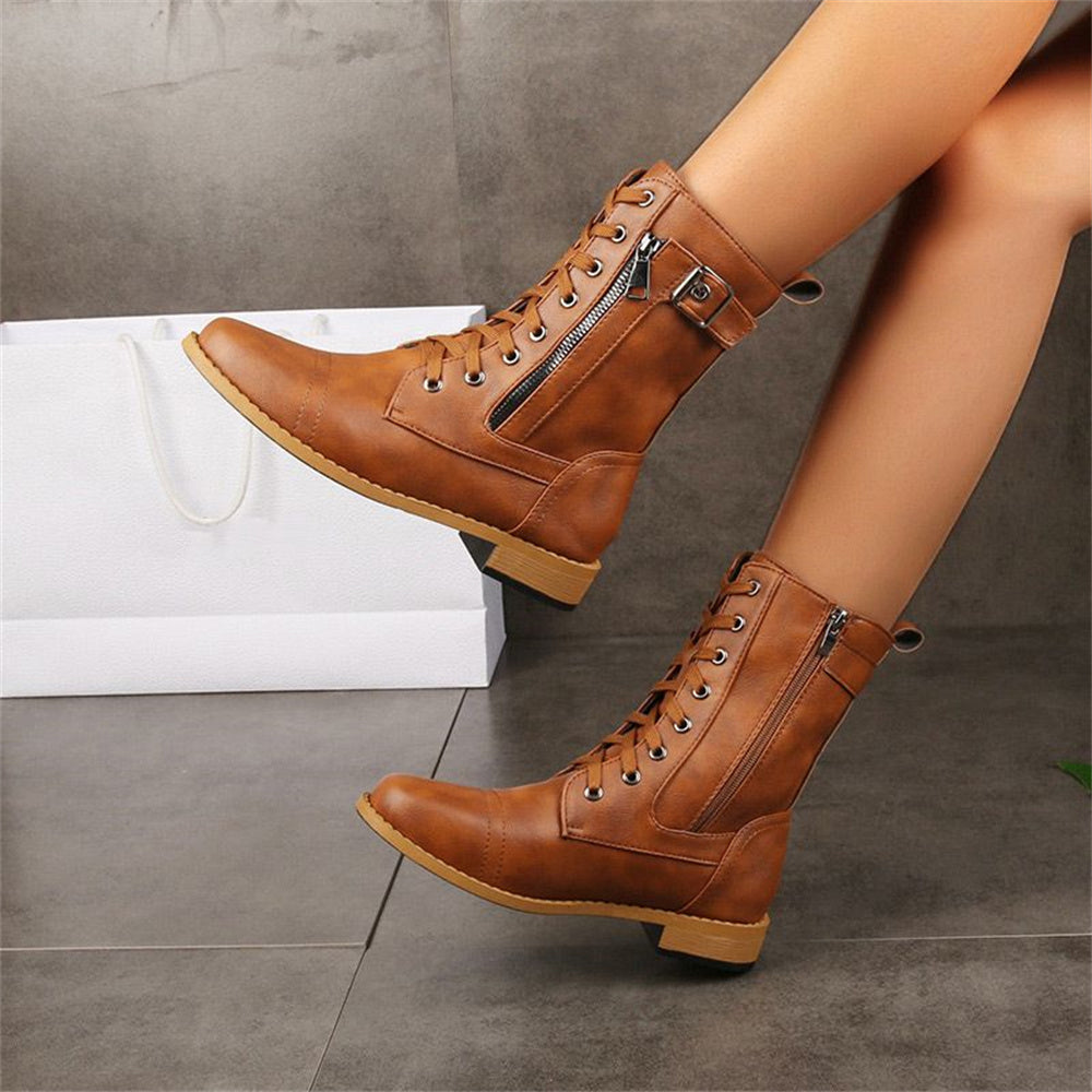 Evangeline - Toe Side Zipper Orthopedic Boots