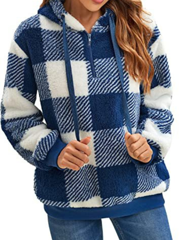 Celine - Check fleece hoodie