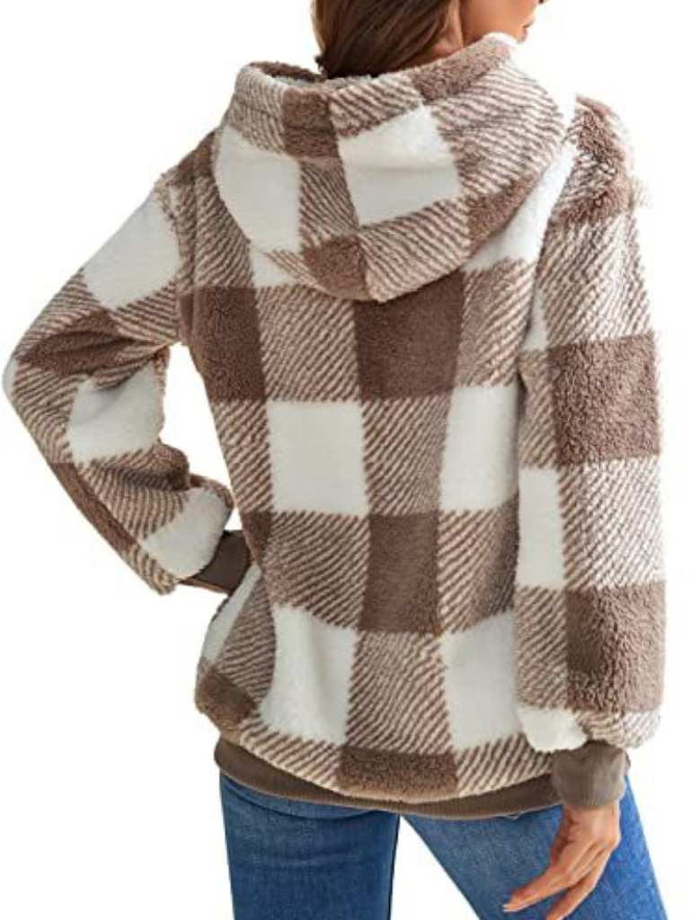 Celine - Check fleece hoodie