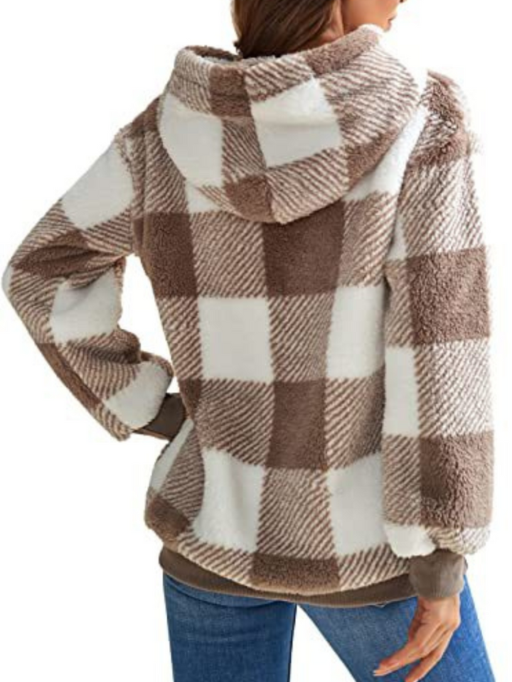 Celine - Check fleece hoodie