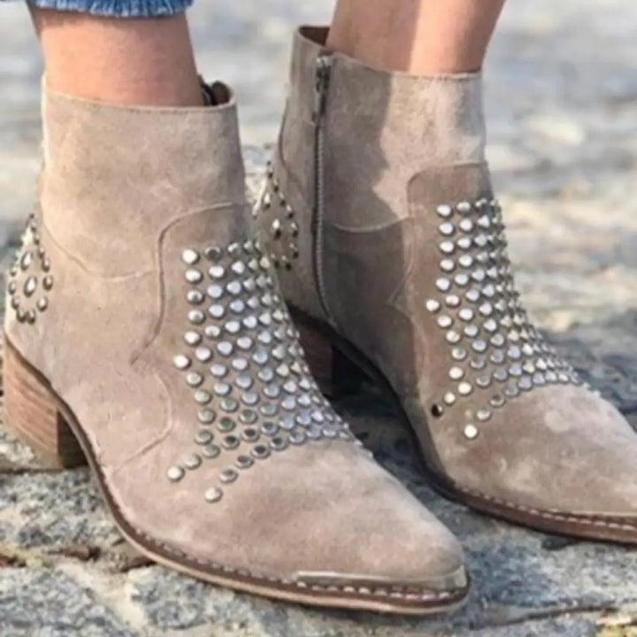 Eva - Ankle Boots with Studs