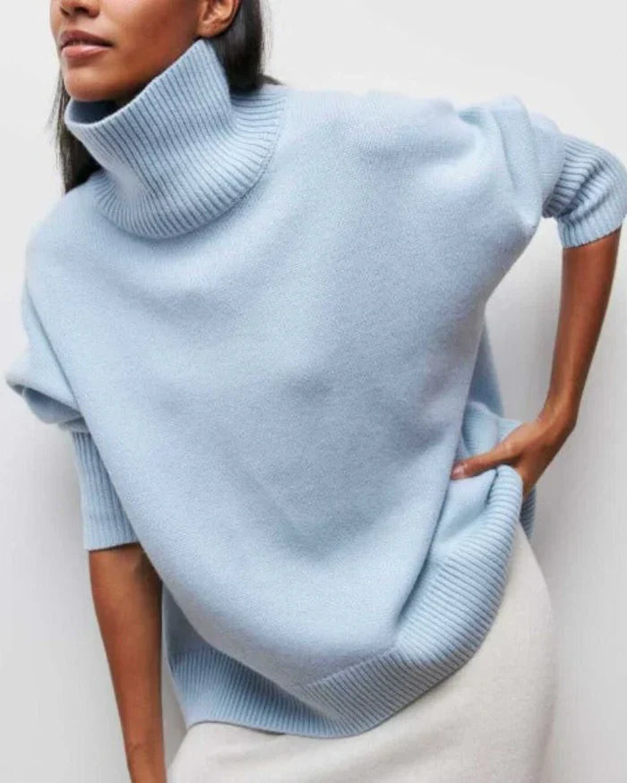 Alice - Elegant Knitted Roll Neck Sweater