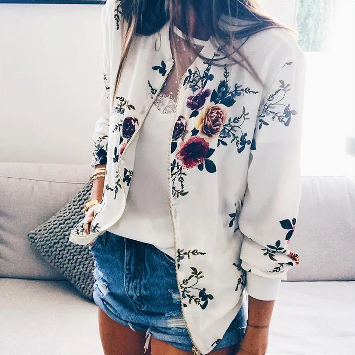 Aria - Bomber jacket with trendy floral print