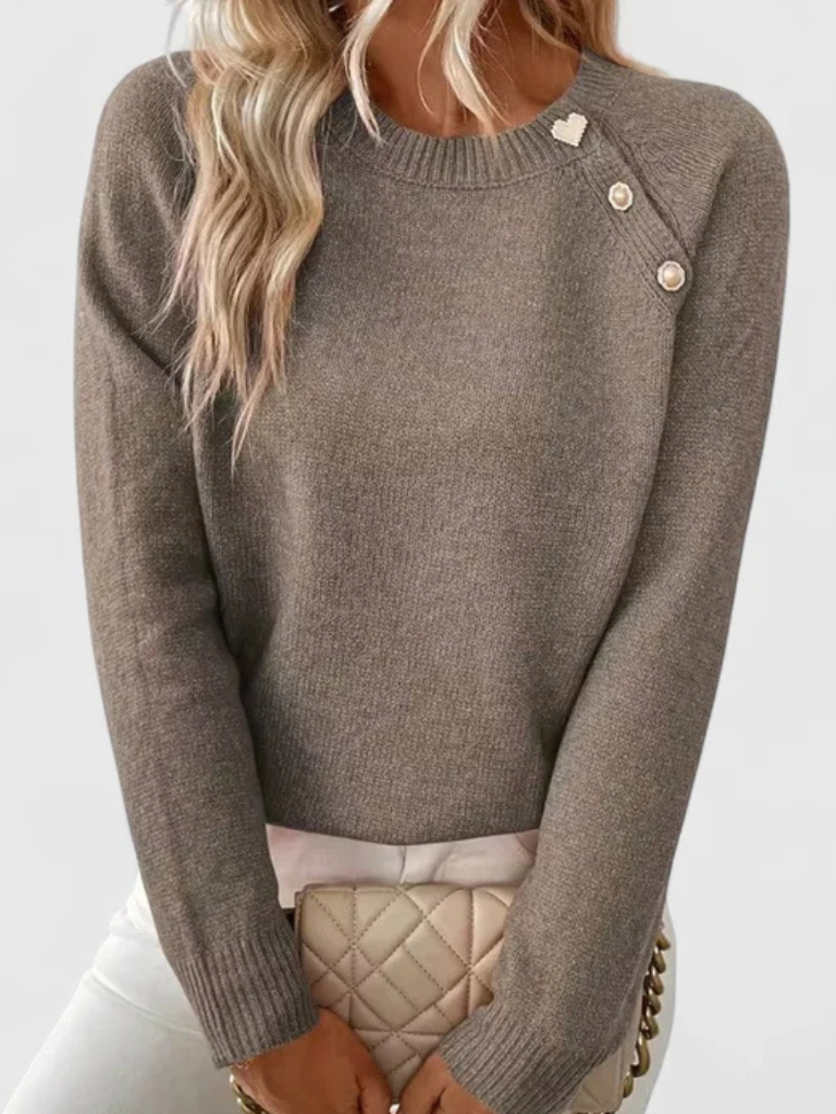 Arielle - Button knit top